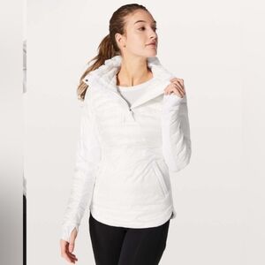 Lululemon Down For A Run Pullover II White Goose Down Glyde Size 6 Pre-owned